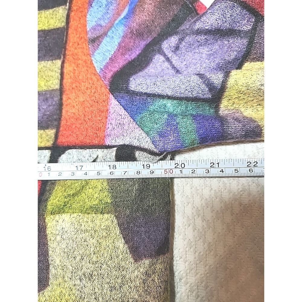 Trisha Tyler Colorful Abstract Button-Down Shirt/ Cardigan Size Large - Picture 5 of 8
